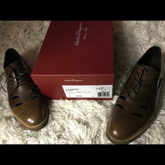 Salvatore Ferragamo Famoso Cutwork Derby Mens 9EEE main image 8